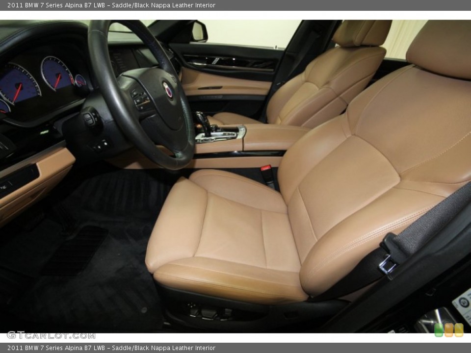 Saddle/Black Nappa Leather Interior Photo for the 2011 BMW 7 Series Alpina B7 LWB #60711826