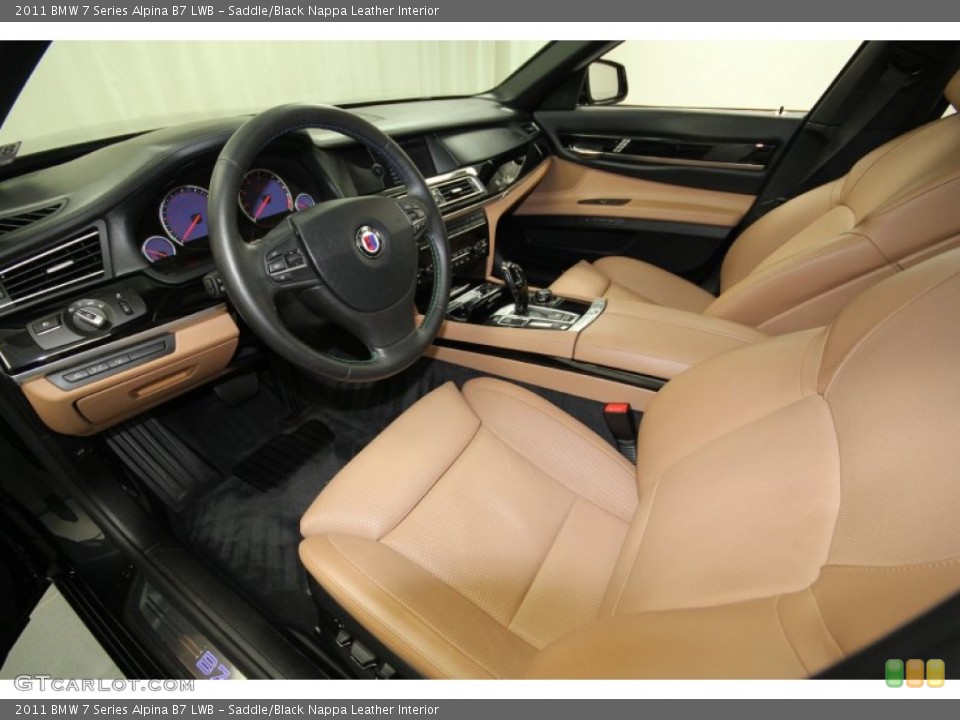 Saddle/Black Nappa Leather Interior Prime Interior for the 2011 BMW 7 Series Alpina B7 LWB #60711920