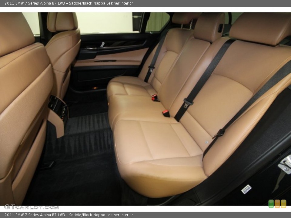 Saddle/Black Nappa Leather Interior Rear Seat for the 2011 BMW 7 Series Alpina B7 LWB #60711928