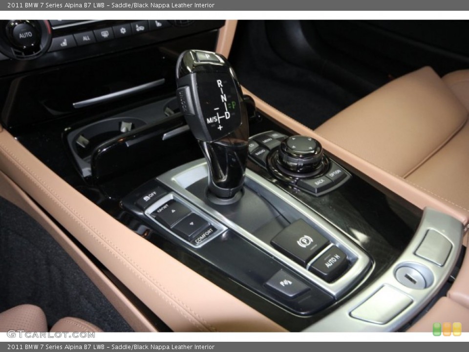 Saddle/Black Nappa Leather Interior Transmission for the 2011 BMW 7 Series Alpina B7 LWB #60712004