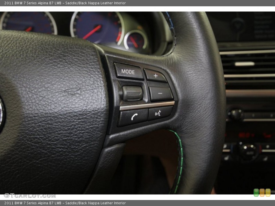 Saddle/Black Nappa Leather Interior Controls for the 2011 BMW 7 Series Alpina B7 LWB #60712036