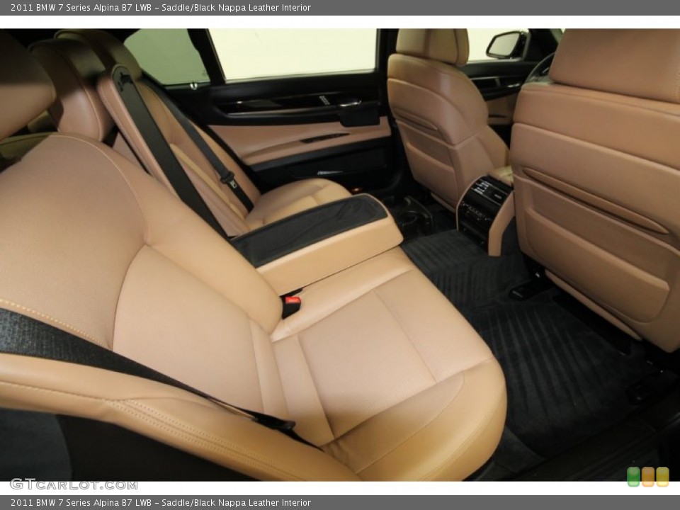 Saddle/Black Nappa Leather Interior Rear Seat for the 2011 BMW 7 Series Alpina B7 LWB #60712153