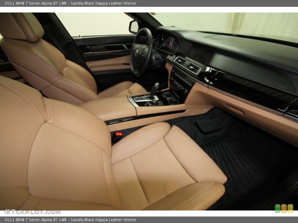 Saddle/Black Nappa Leather Interior Photo for the 2011 BMW 7 Series Alpina B7 LWB #60712195