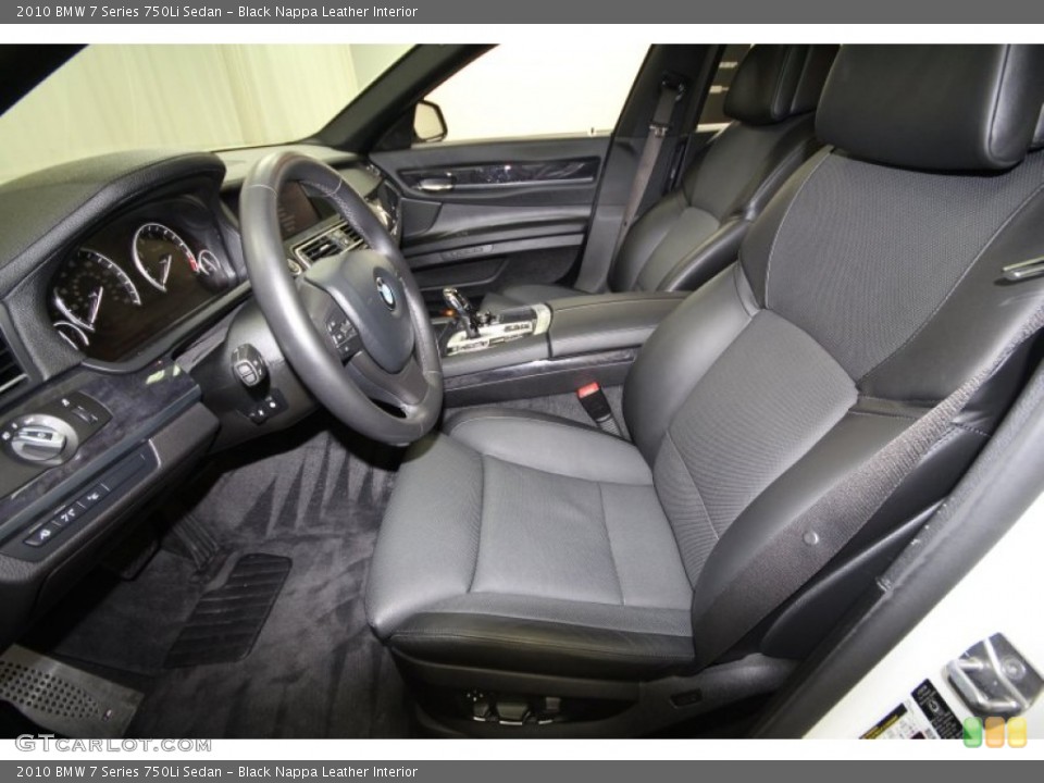 Black Nappa Leather Interior Photo for the 2010 BMW 7 Series 750Li Sedan #60712738