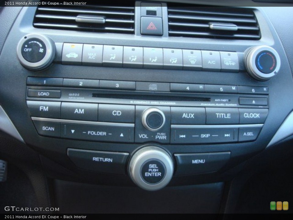 Black Interior Controls for the 2011 Honda Accord EX Coupe #60713635