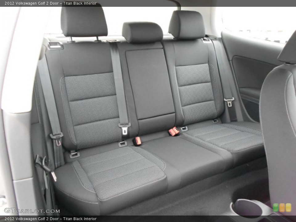 Titan Black Interior Rear Seat for the 2012 Volkswagen Golf 2 Door #60714559