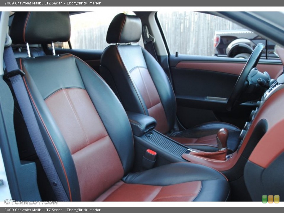 Ebony/Brick Interior Photo for the 2009 Chevrolet Malibu LTZ Sedan #60715573