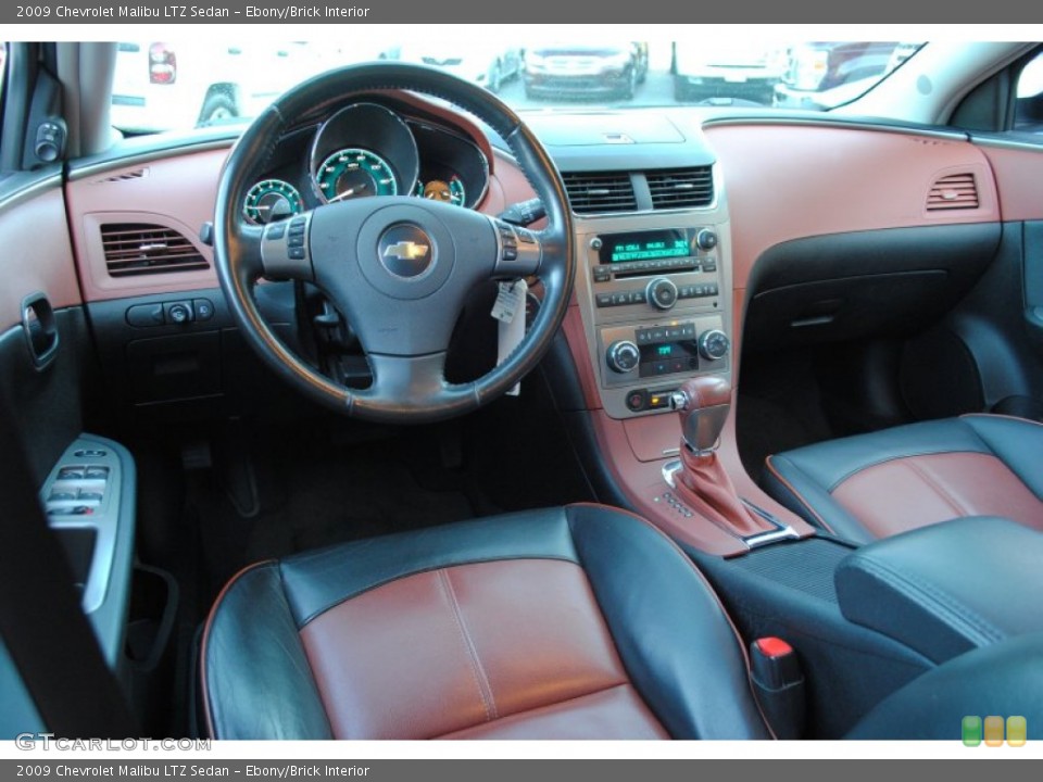 Ebony/Brick Interior Dashboard for the 2009 Chevrolet Malibu LTZ Sedan #60715621