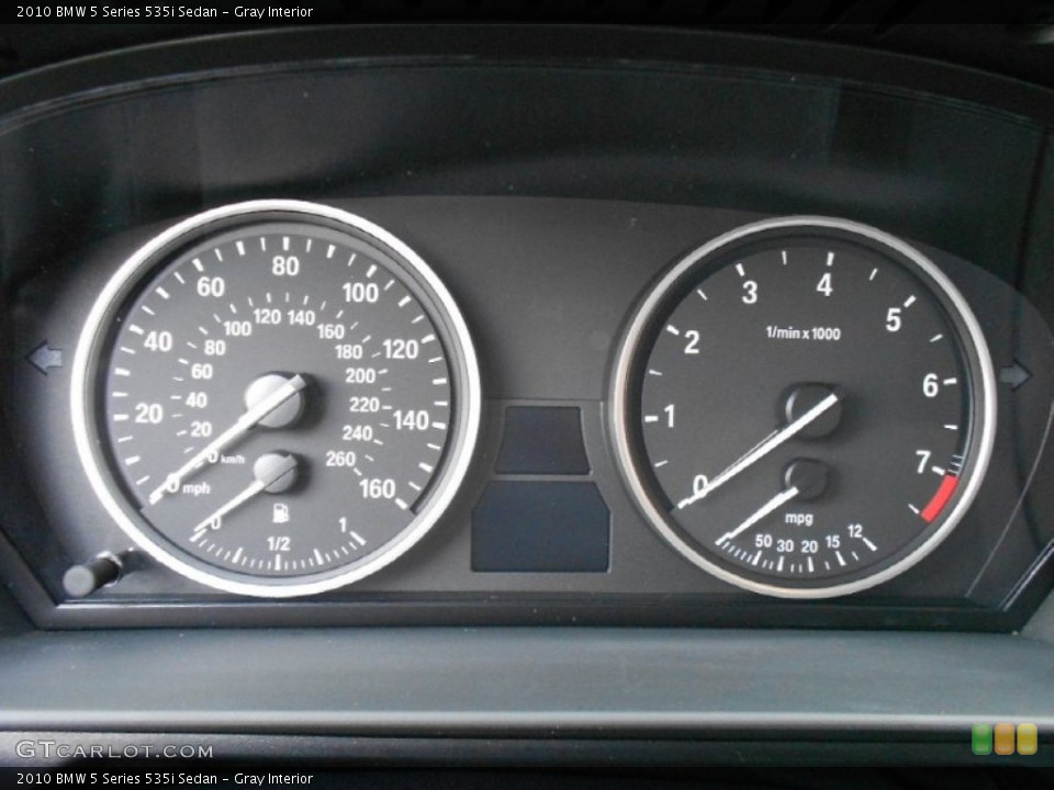 Gray Interior Gauges for the 2010 BMW 5 Series 535i Sedan #60718026