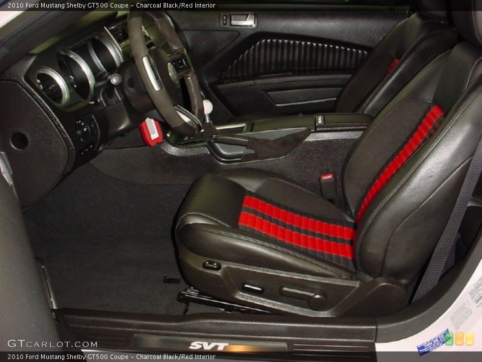 Charcoal Black/Red 2010 Ford Mustang Interiors