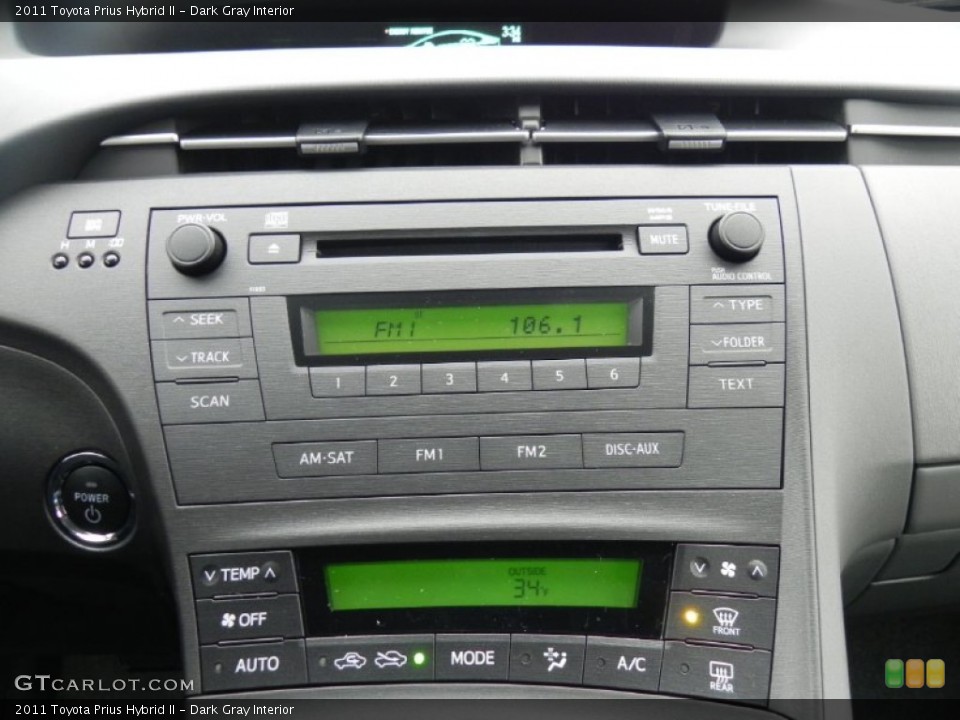 Dark Gray Interior Audio System for the 2011 Toyota Prius Hybrid II #60718861