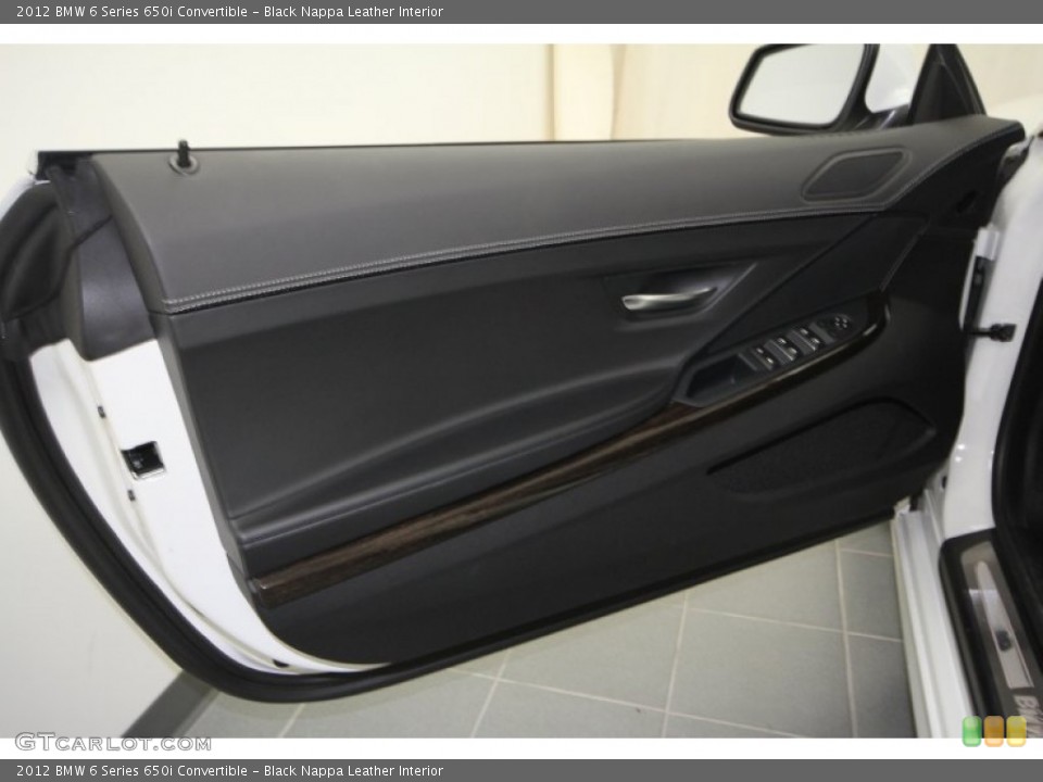 Black Nappa Leather Interior Door Panel for the 2012 BMW 6 Series 650i Convertible #60719443