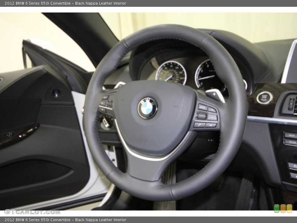 Black Nappa Leather Interior Steering Wheel for the 2012 BMW 6 Series 650i Convertible #60719570