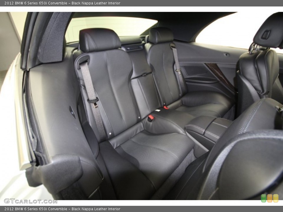 Black Nappa Leather Interior Rear Seat for the 2012 BMW 6 Series 650i Convertible #60719594