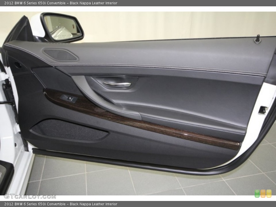 Black Nappa Leather Interior Door Panel for the 2012 BMW 6 Series 650i Convertible #60719620