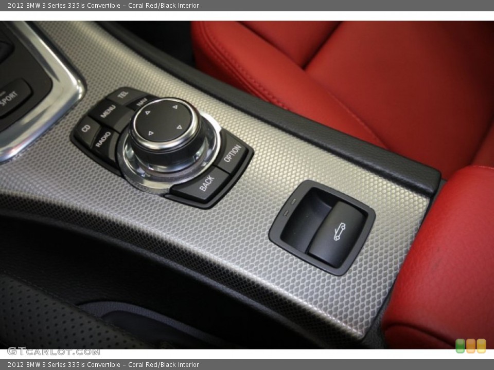 Coral Red/Black Interior Controls for the 2012 BMW 3 Series 335is Convertible #60721180