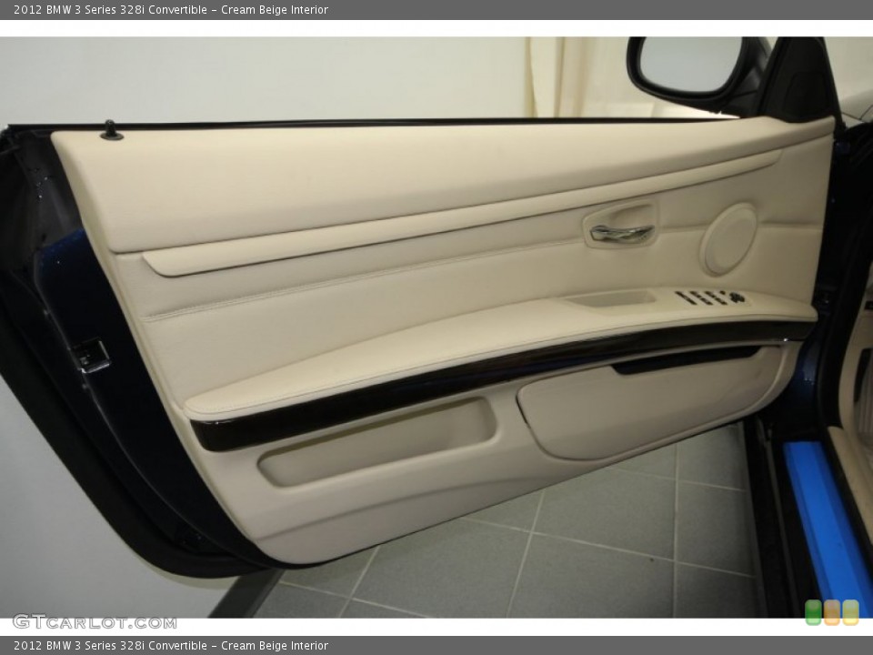 Cream Beige Interior Door Panel for the 2012 BMW 3 Series 328i Convertible #60722002