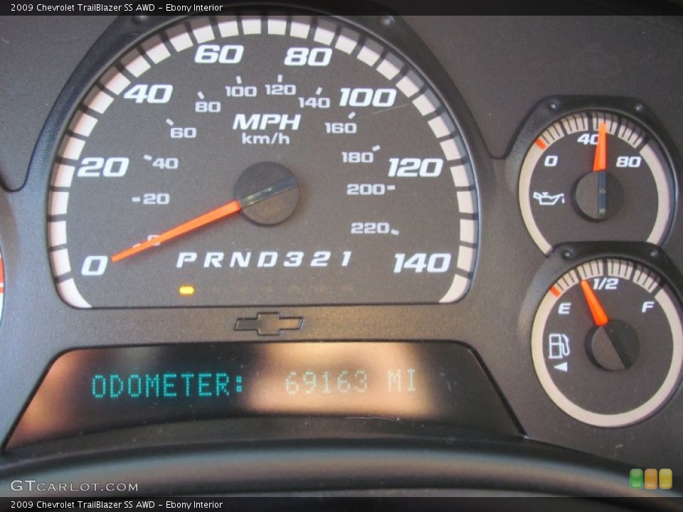 Ebony Interior Gauges for the 2009 Chevrolet TrailBlazer SS AWD #60722462