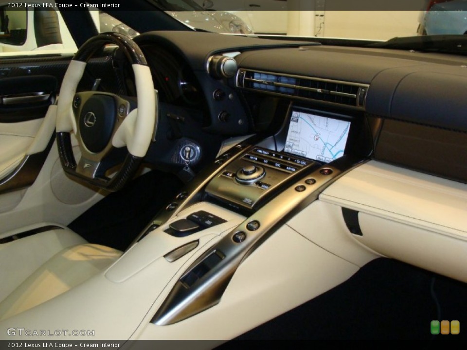 Cream Interior Dashboard for the 2012 Lexus LFA Coupe #60723886