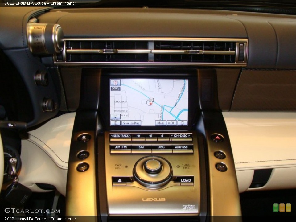Cream Interior Navigation for the 2012 Lexus LFA Coupe #60723939