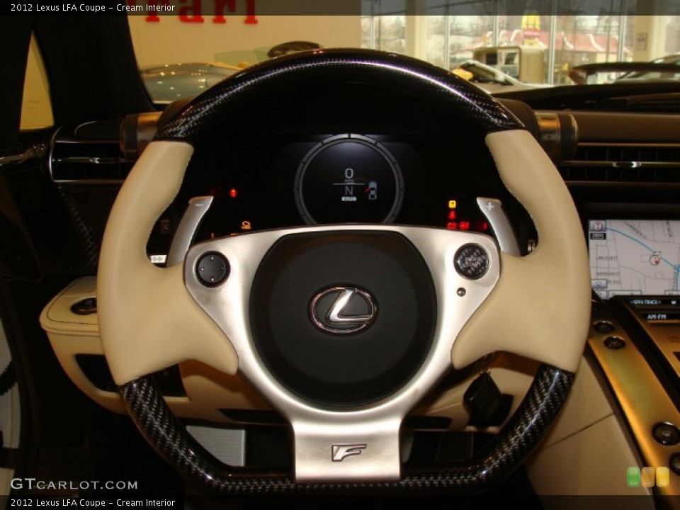 Cream Interior Steering Wheel for the 2012 Lexus LFA Coupe #60723961