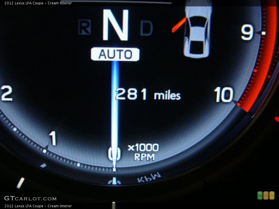 Cream Interior Gauges for the 2012 Lexus LFA Coupe #60723970