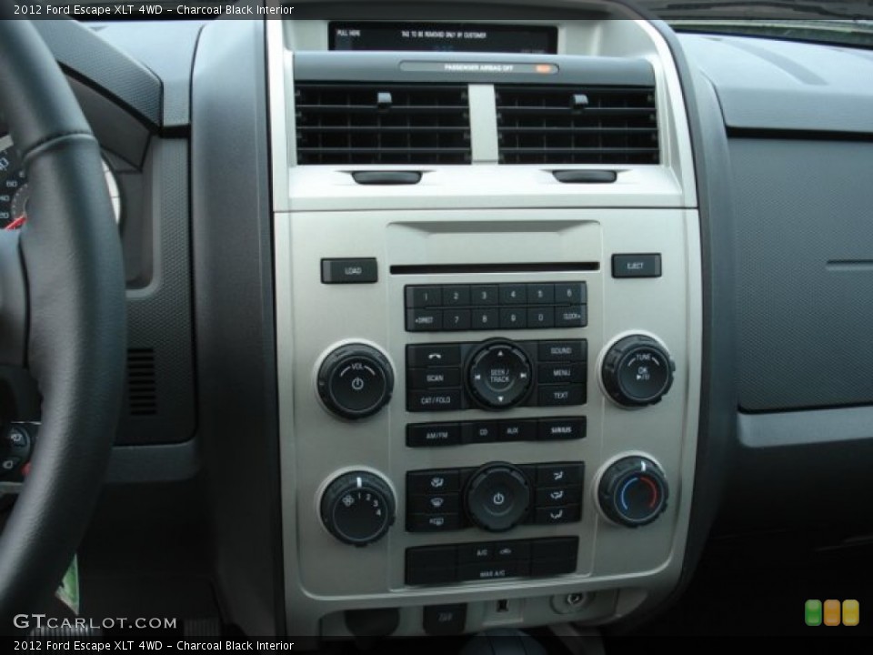 Charcoal Black Interior Controls for the 2012 Ford Escape XLT 4WD #60728740