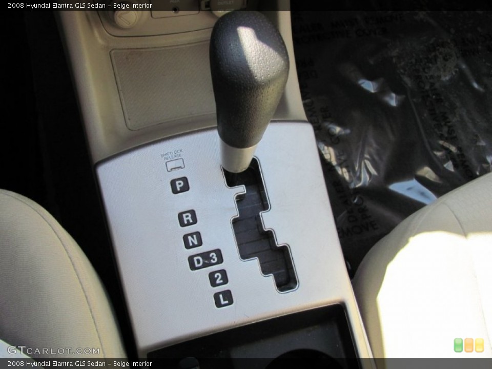 Beige Interior Transmission for the 2008 Hyundai Elantra GLS Sedan #60736029