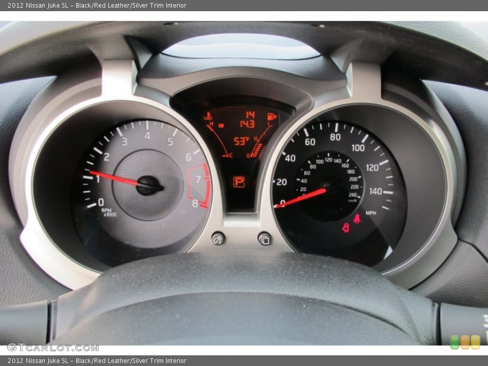 Black/Red Leather/Silver Trim Interior Gauges for the 2012 Nissan Juke SL #60736834