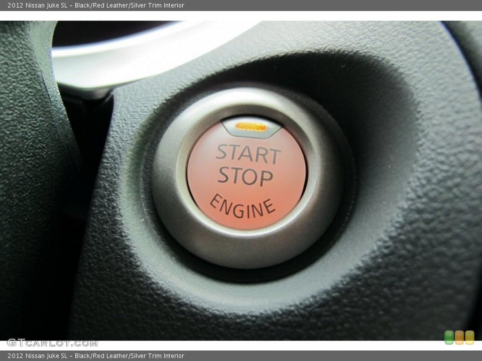 Black/Red Leather/Silver Trim Interior Controls for the 2012 Nissan Juke SL #60736852