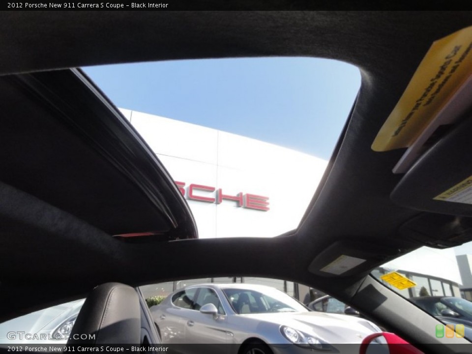 Black Interior Sunroof for the 2012 Porsche New 911 Carrera S Coupe #60737724