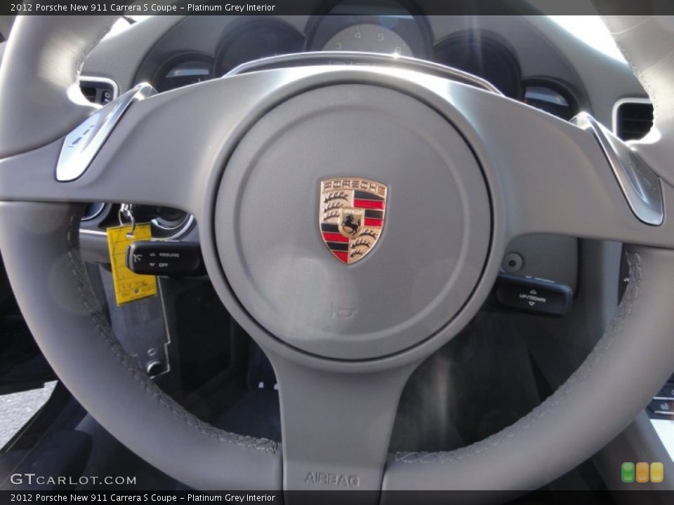 Platinum Grey Interior Steering Wheel for the 2012 Porsche New 911 Carrera S Coupe #60738274