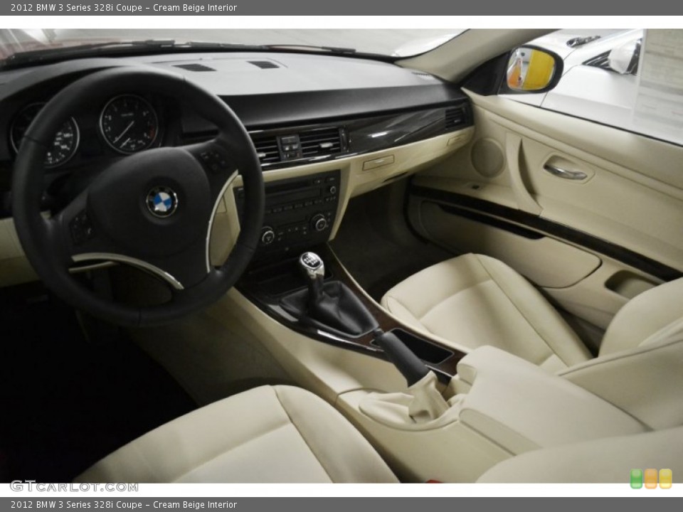 Cream Beige Interior Prime Interior for the 2012 BMW 3 Series 328i Coupe #60740978