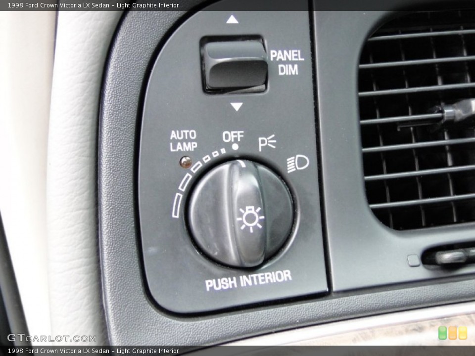 Light Graphite Interior Controls for the 1998 Ford Crown Victoria LX Sedan #60741269
