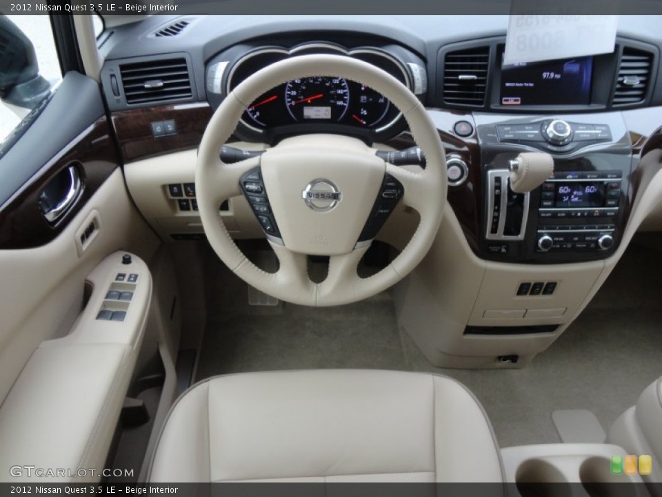 Beige Interior Dashboard for the 2012 Nissan Quest 3.5 LE #60742442