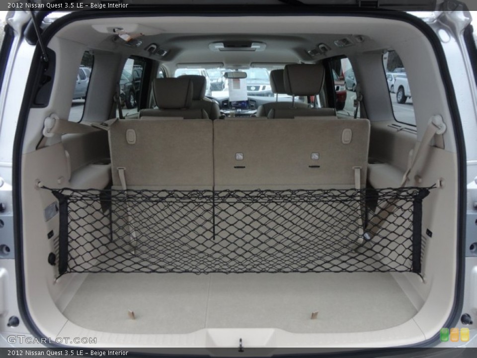 Beige Interior Trunk for the 2012 Nissan Quest 3.5 LE #60742451