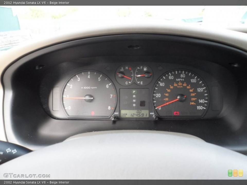 Beige Interior Gauges for the 2002 Hyundai Sonata LX V6 #60746859