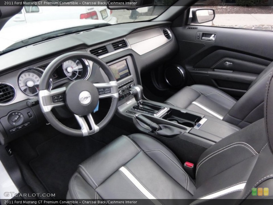 Charcoal Black/Cashmere Interior Prime Interior for the 2011 Ford Mustang GT Premium Convertible #60747047