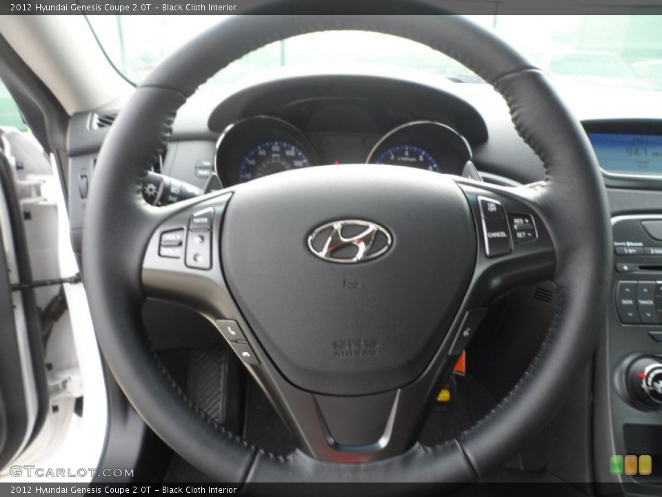 Black Cloth Interior Steering Wheel for the 2012 Hyundai Genesis Coupe 2.0T #60748361