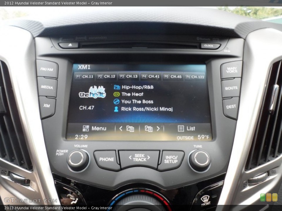 Gray Interior Controls for the 2012 Hyundai Veloster  #60748640