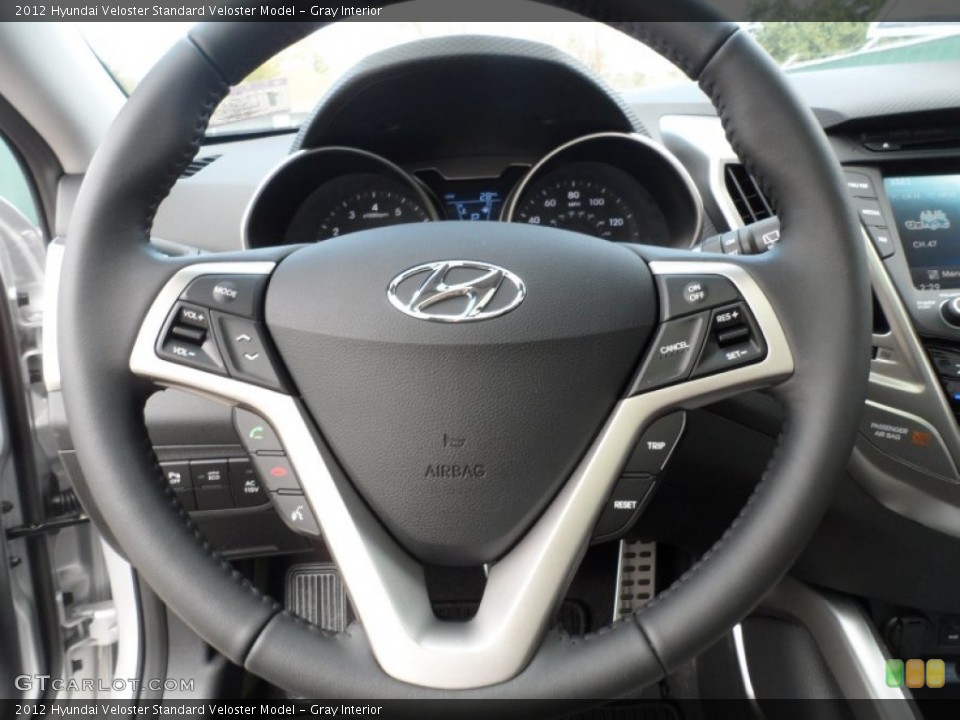 Gray Interior Steering Wheel for the 2012 Hyundai Veloster  #60748676