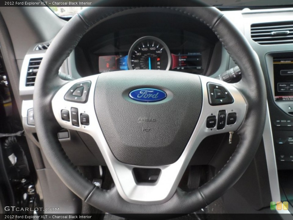 Charcoal Black Interior Steering Wheel for the 2012 Ford Explorer XLT #60750692