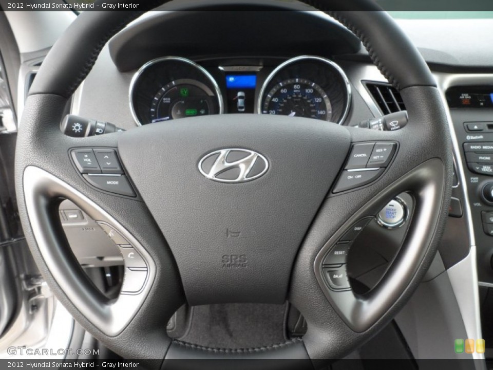 Gray Interior Steering Wheel for the 2012 Hyundai Sonata Hybrid #60751557