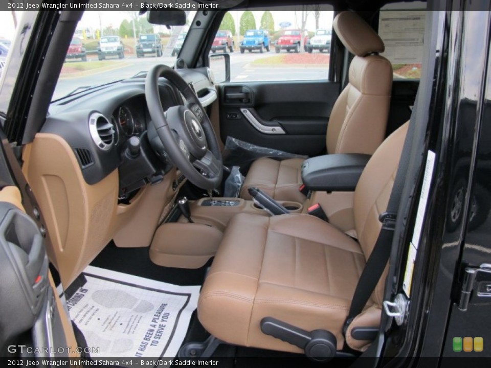 Black/Dark Saddle Interior Photo for the 2012 Jeep Wrangler Unlimited Sahara 4x4 #60753749