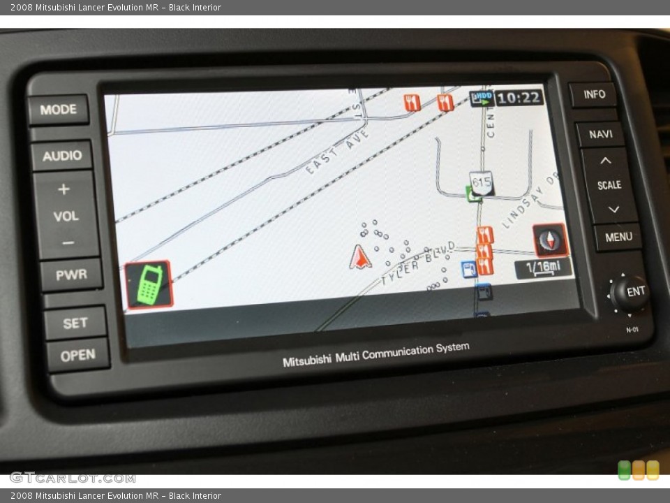 Black Interior Navigation for the 2008 Mitsubishi Lancer Evolution MR #60757238