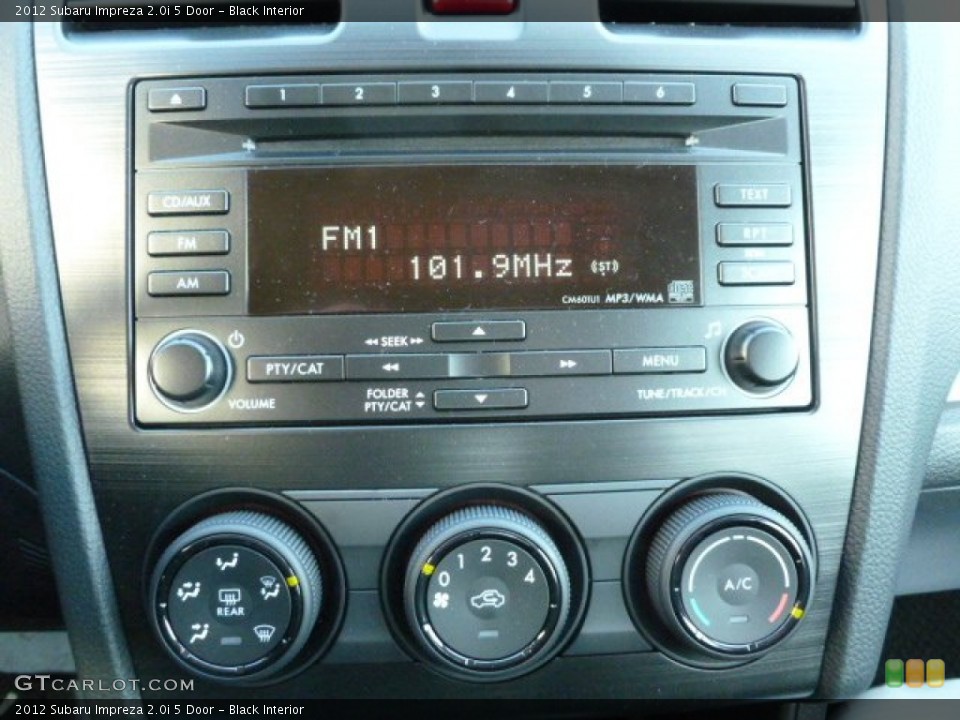 Black Interior Controls for the 2012 Subaru Impreza 2.0i 5 Door #60758271