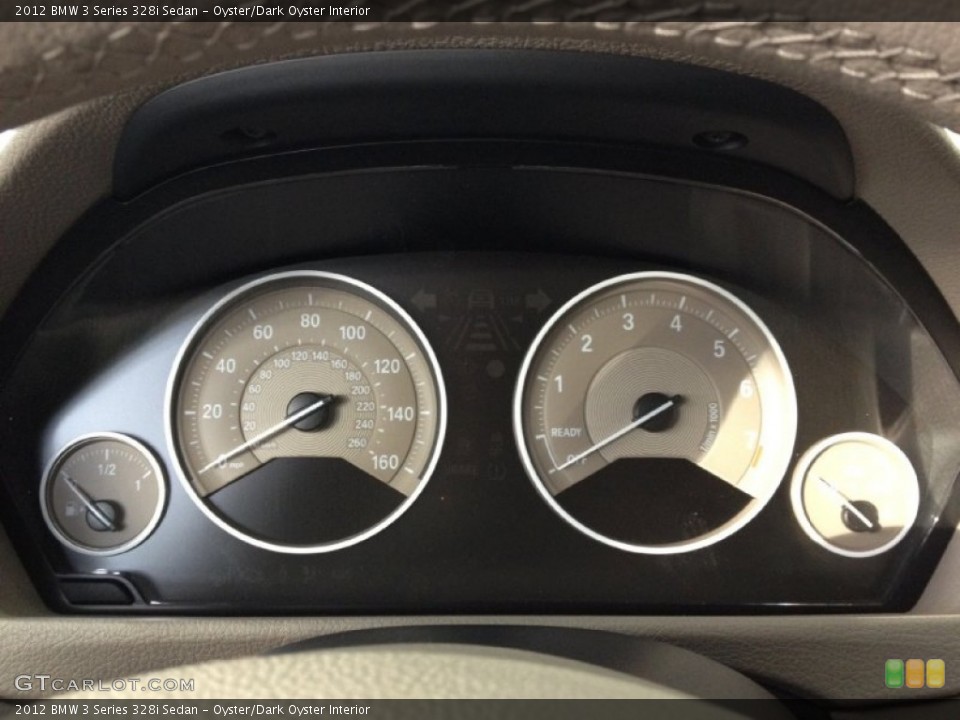 Oyster/Dark Oyster Interior Gauges for the 2012 BMW 3 Series 328i Sedan #60759758