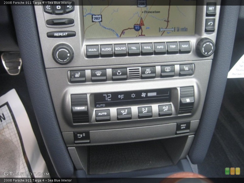 Sea Blue Interior Controls for the 2008 Porsche 911 Targa 4 #60762272