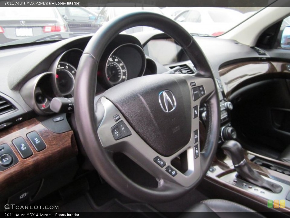 Ebony Interior Steering Wheel for the 2011 Acura MDX Advance #60763989