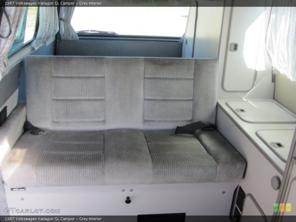 Grey Interior Rear Seat for the 1987 Volkswagen Vanagon GL Camper #60764684